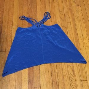 BCBGMaxAzria Cobalt Blue Strappy Swing Tank Top